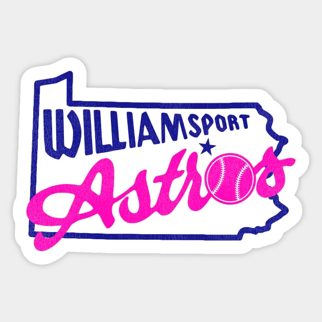 Defunct Williamsport Astros Baseball Team Sticker by Defunctland